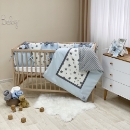 Set lenjerie patut bebe 7 piese Blue Stars (9)